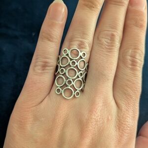 Elegant Silver Circle Ring